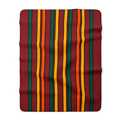 Sri Lanka Retro Stripes Blanket Throw