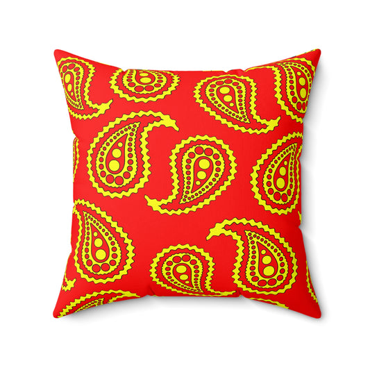 Kyrgyzstan Retro Paisley Cushion Pillow