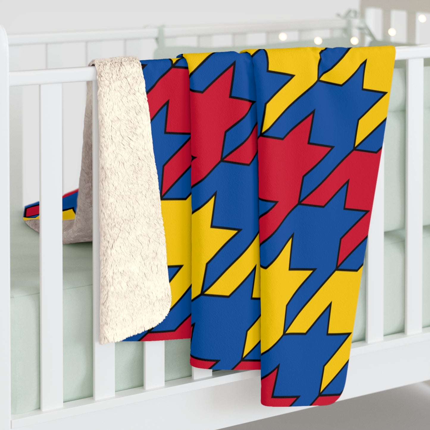 Aland Islands Retro Houndstooth Blanket Throw