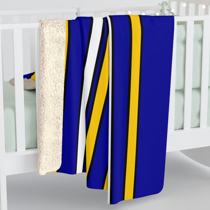 Bosnia And Herzegovina Retro Stripes Blanket Throw