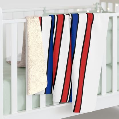 Faroe Islands Retro Stripes Blanket Throw