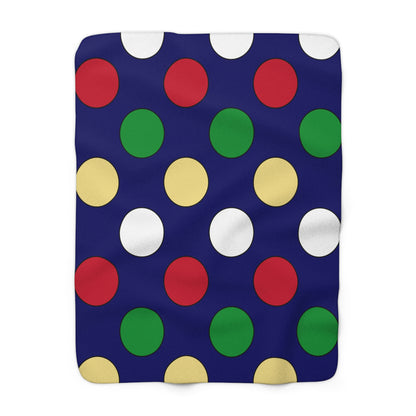 Cayman Islands Retro Polka Dots Blanket Throw
