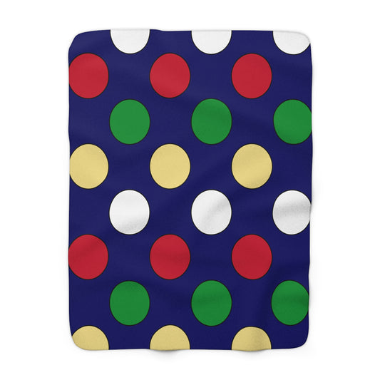 Cayman Islands Retro Polka Dots Blanket Throw