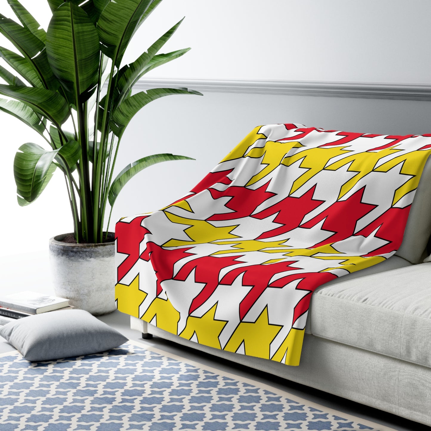 Guernsey Retro Houndstooth Blanket Throw