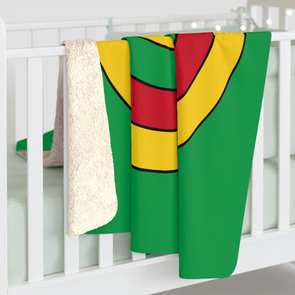 Guinea Bissau Retro Target Blanket Throw