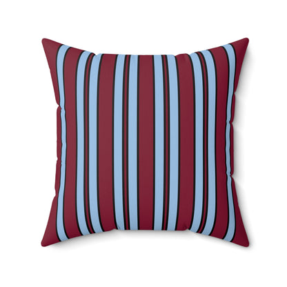 Claret, Blue Retro Stripe Cushion Pillow