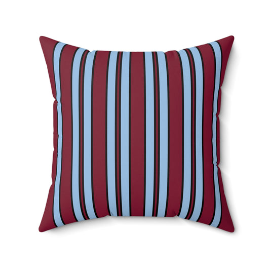 Claret, Blue Retro Stripe Cushion Pillow