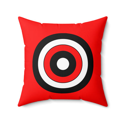Red, Black, White Retro Target Cushion Pillow