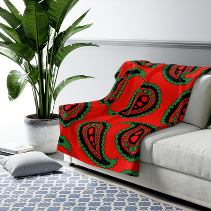 Malawi Retro Paisley Blanket Throw