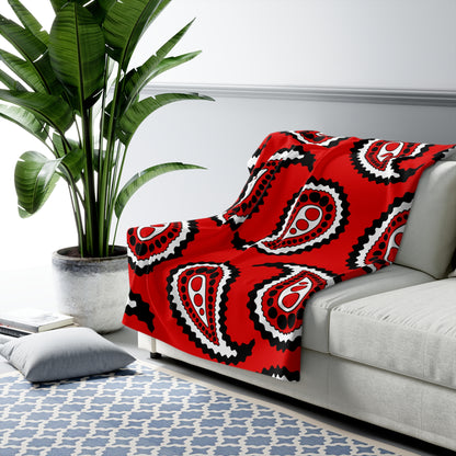 Trinidad And Tobago Retro Paisley Blanket Throw
