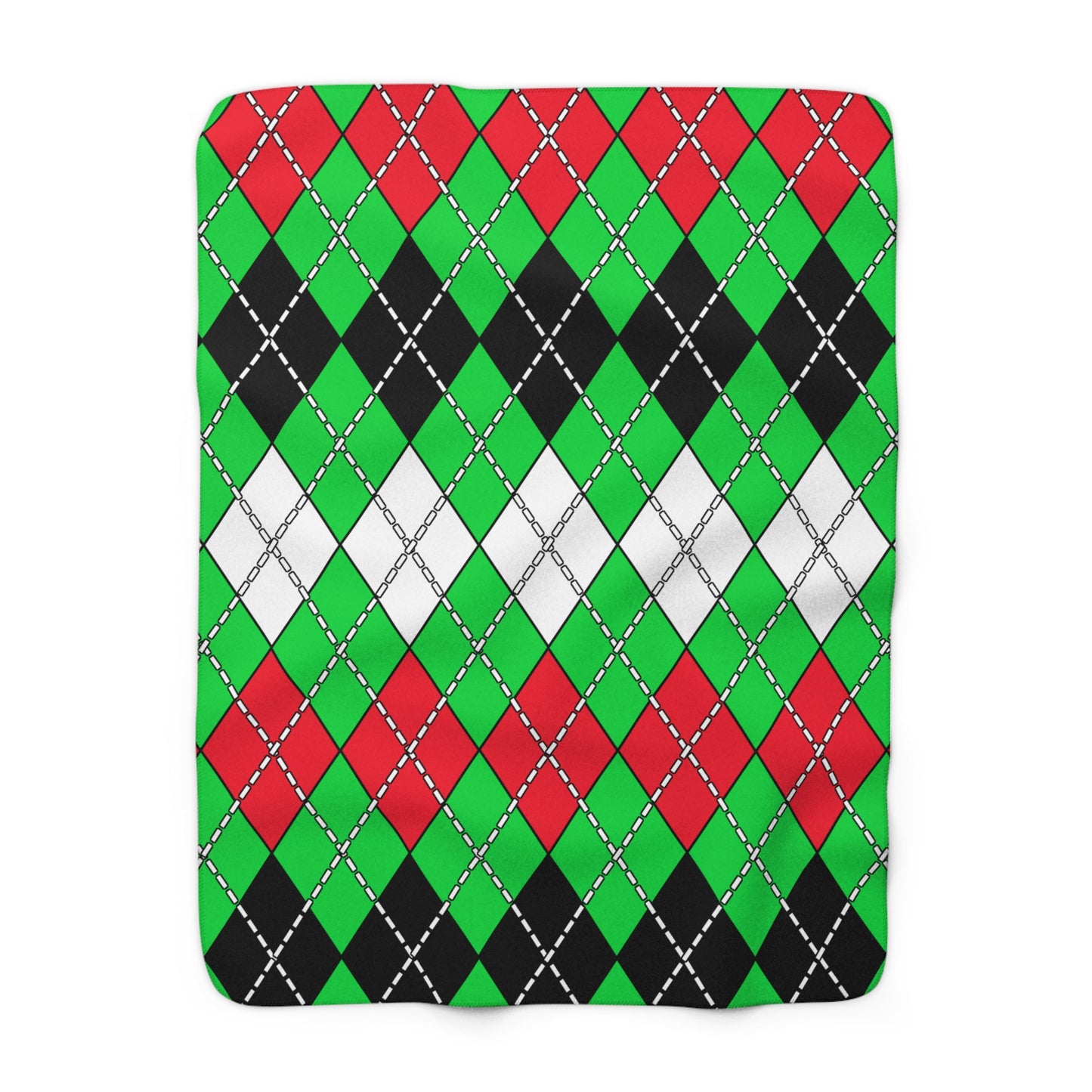 Kuwait Retro Argyle Blanket Throw