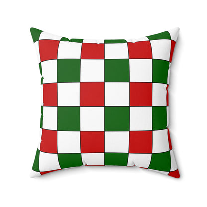 Tajikistan Retro Check Cushion Pillow