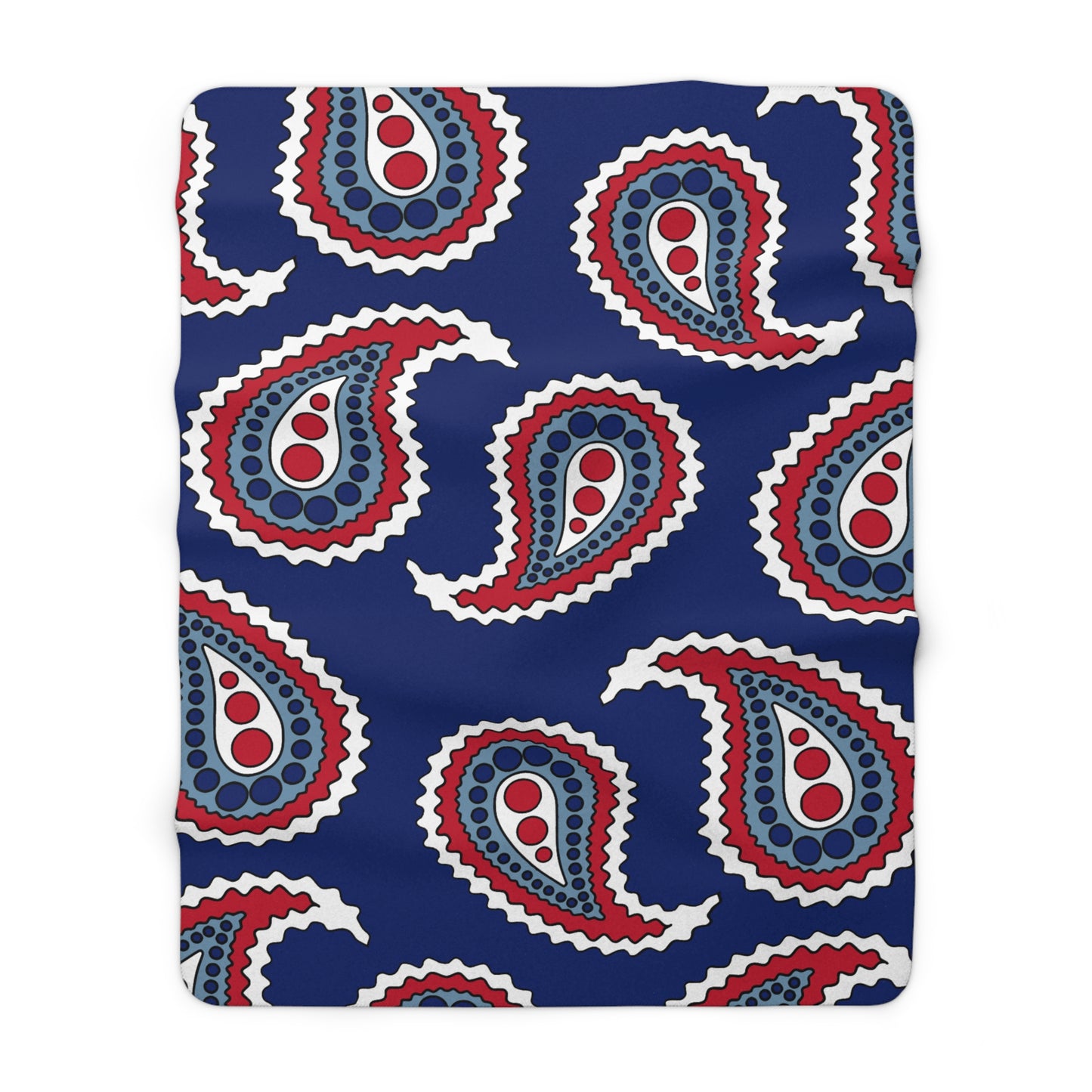 Falkland Islands Retro Paisley Blanket Throw