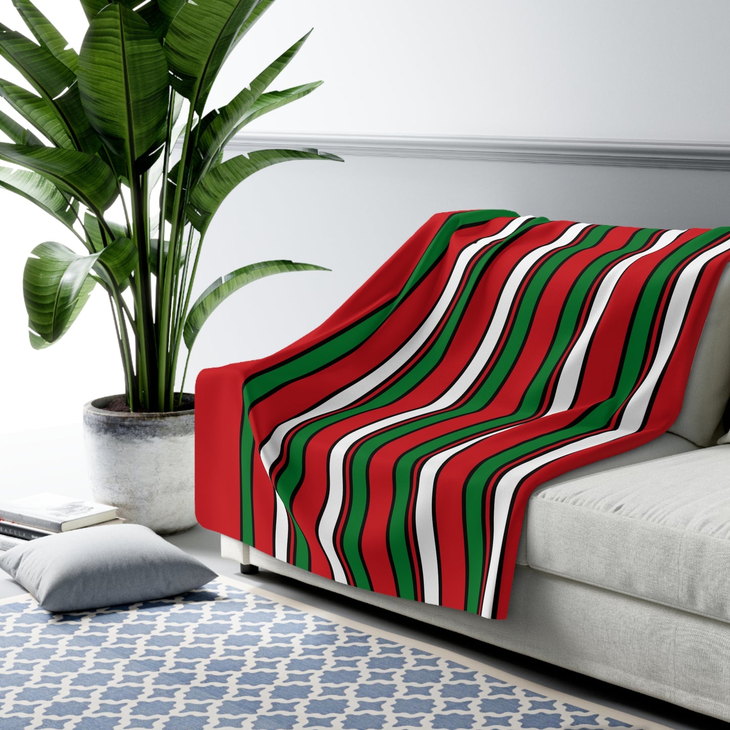 Belarus Retro Stripes Blanket Throw