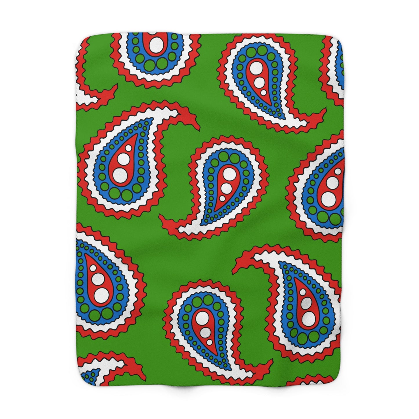 Equatorial Guinea Retro Paisley Blanket Throw