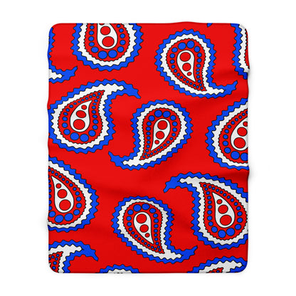 Puerto Rico Retro Paisley Blanket Throw