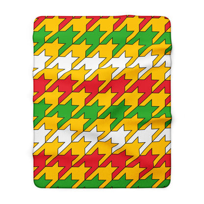 Myanmar Retro Houndstooth Blanket Throw