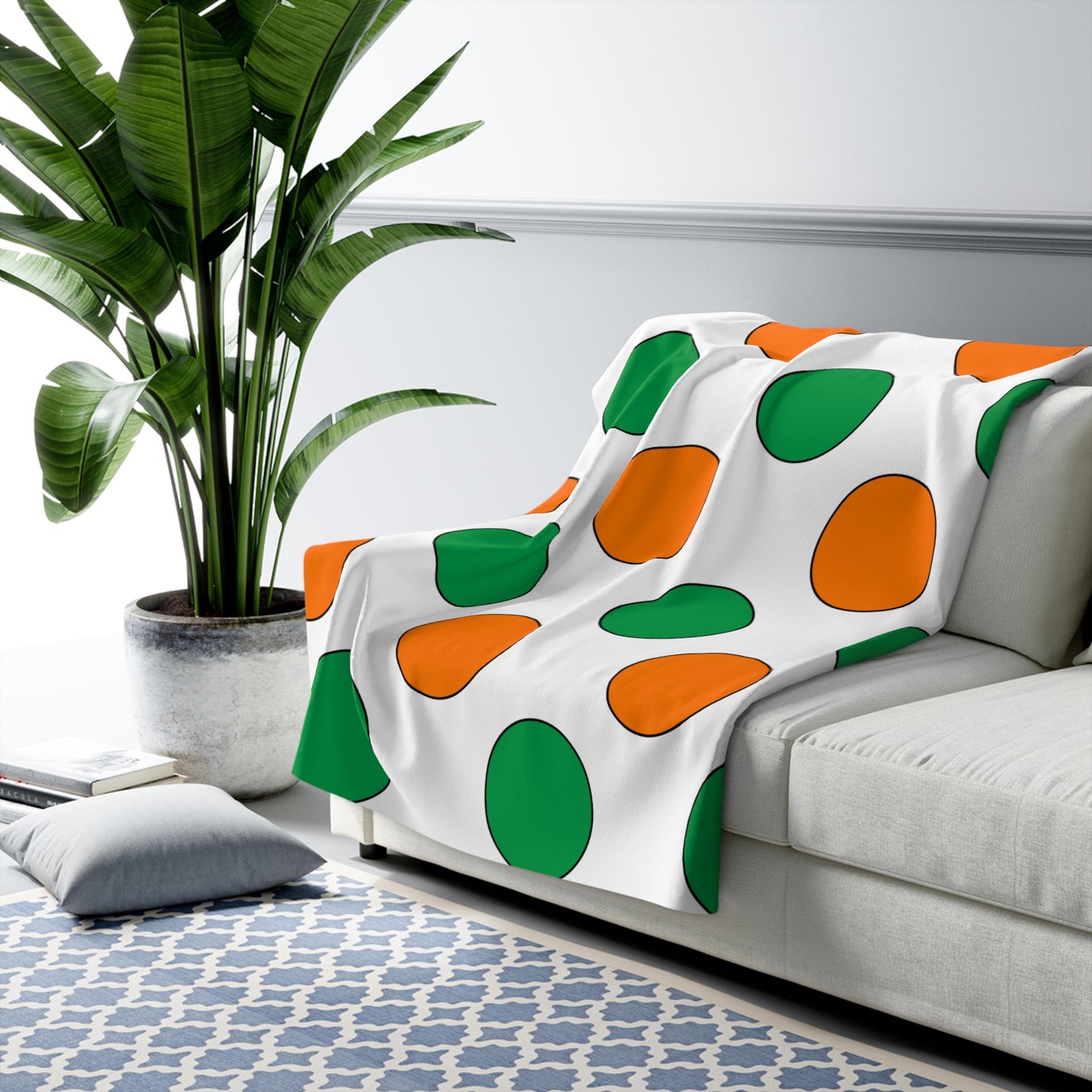 Ireland Retro Polka Dots Blanket Throw