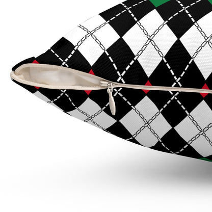 Syria Retro Argyle Cushion Pillow