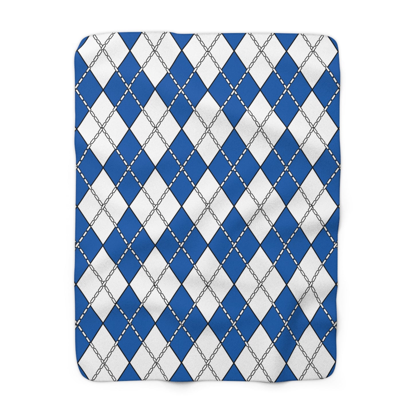 Greece Retro Argyle Blanket Throw