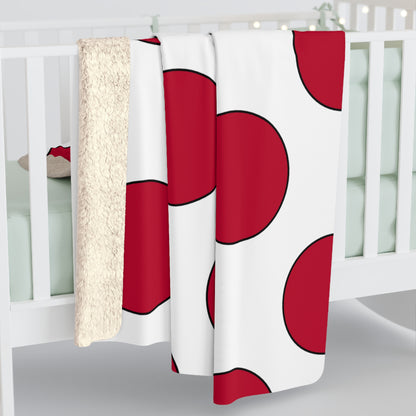 Japan Retro Polka Dots Blanket Throw