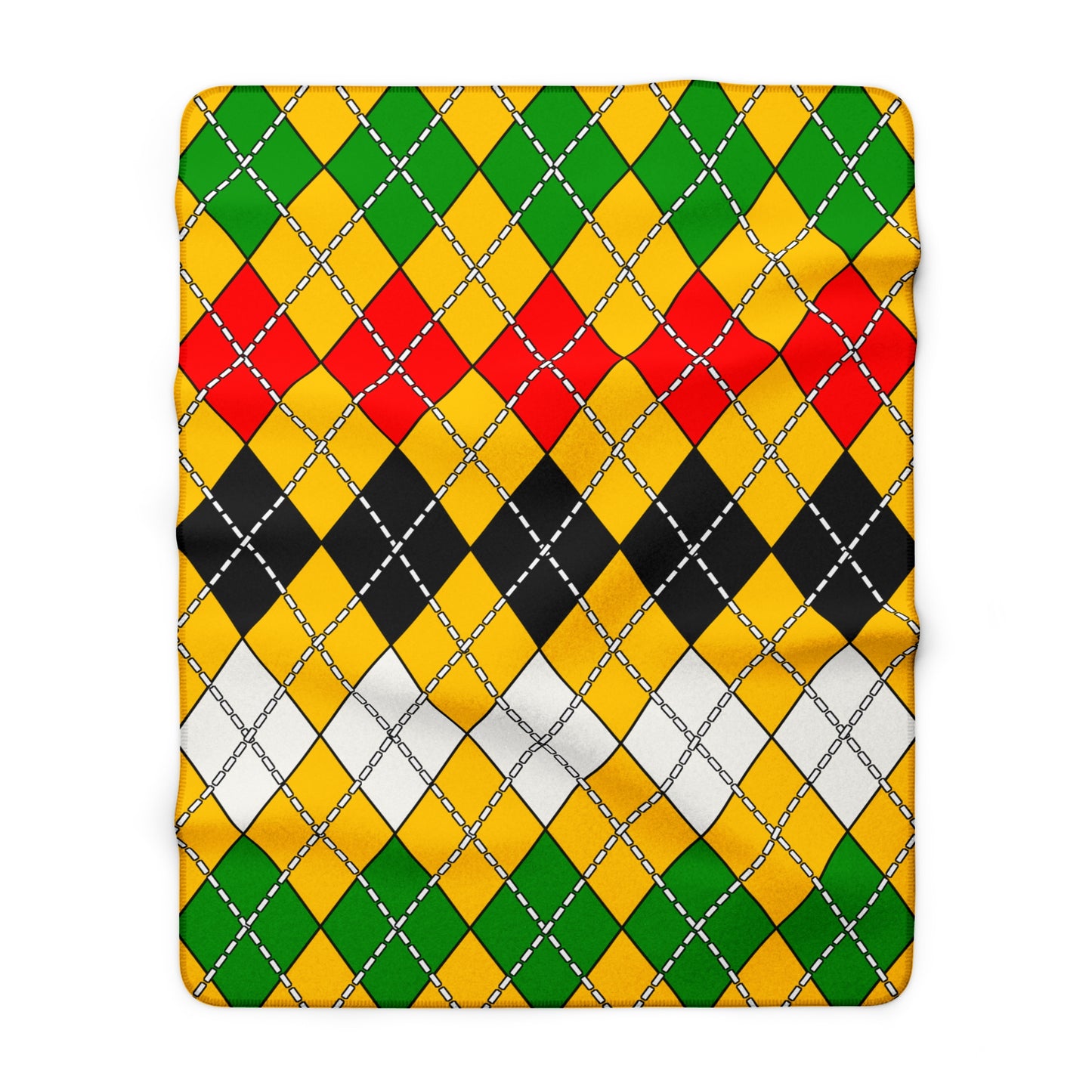 Mozambique Retro Argyle Blanket Throw
