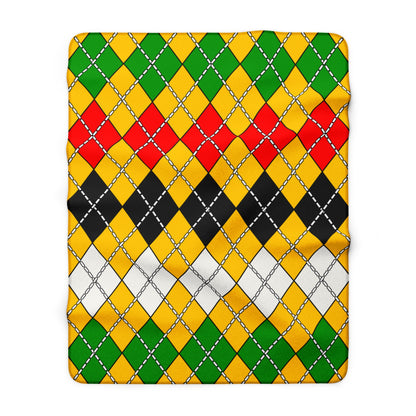 Mozambique Retro Argyle Blanket Throw