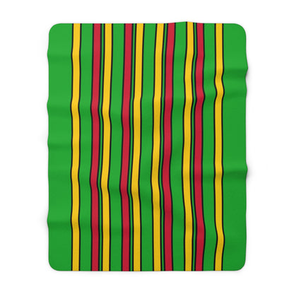 Sao Tome And Principe Retro Stripes Blanket Throw