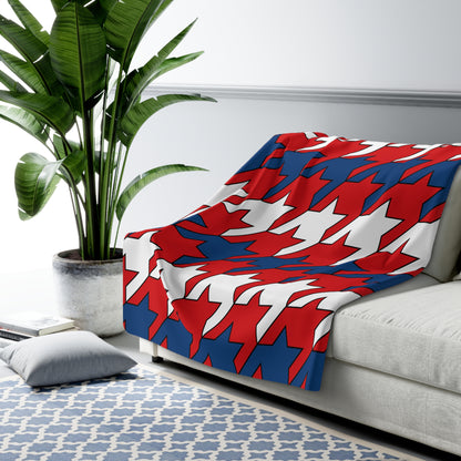 Czechia Retro Houndstooth Blanket Throw