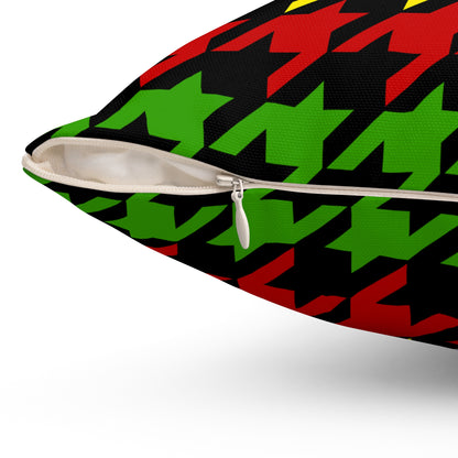 Saint Kitts And Nevis Retro Houndstooth Cushion Pillow
