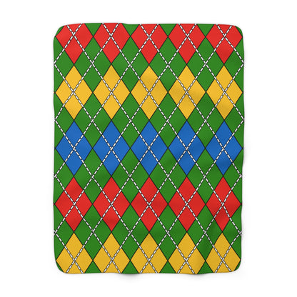 Ethiopia Retro Argyle Blanket Throw