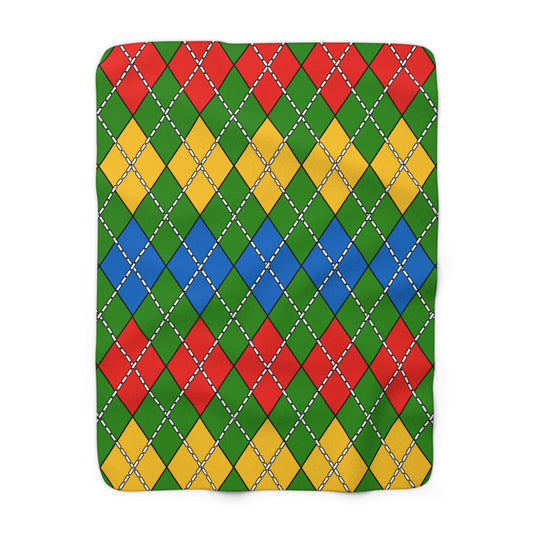 Ethiopia Retro Argyle Blanket Throw
