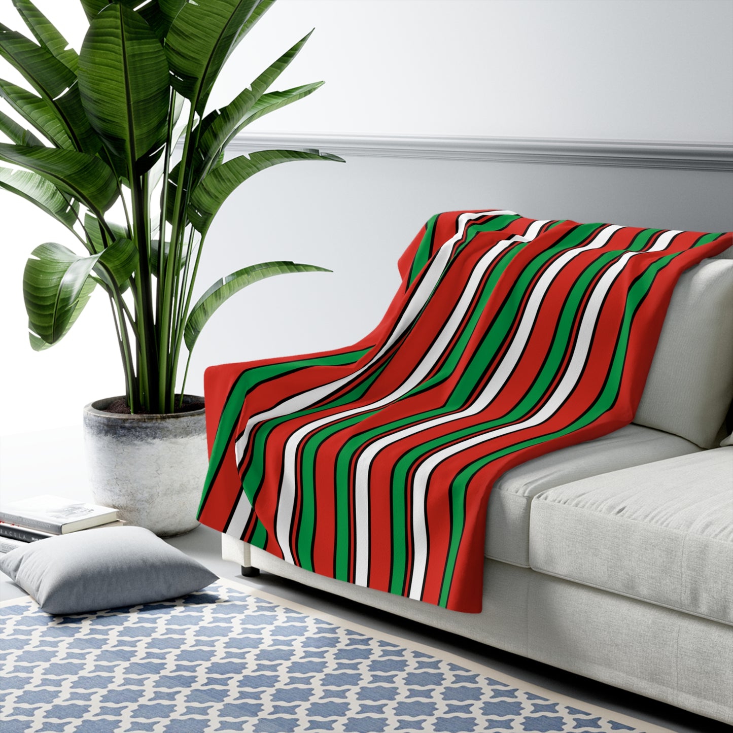 Pais Vasco Retro Stripes Blanket Throw