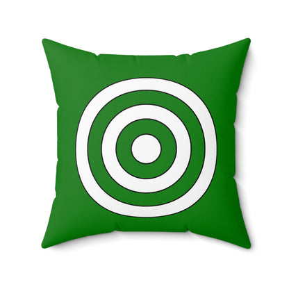 Green, White Retro Target Cushion Pillow