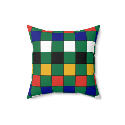 South Africa Retro Check Cushion Pillow