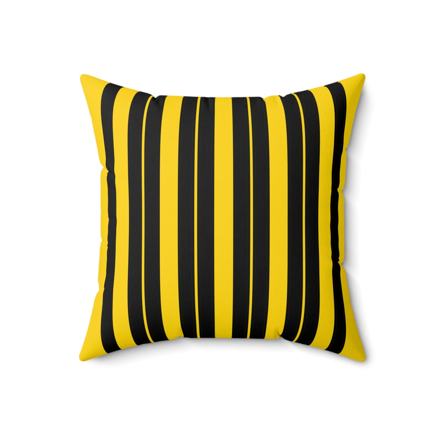 Gold, Black Retro Stripes Cushion Pillow