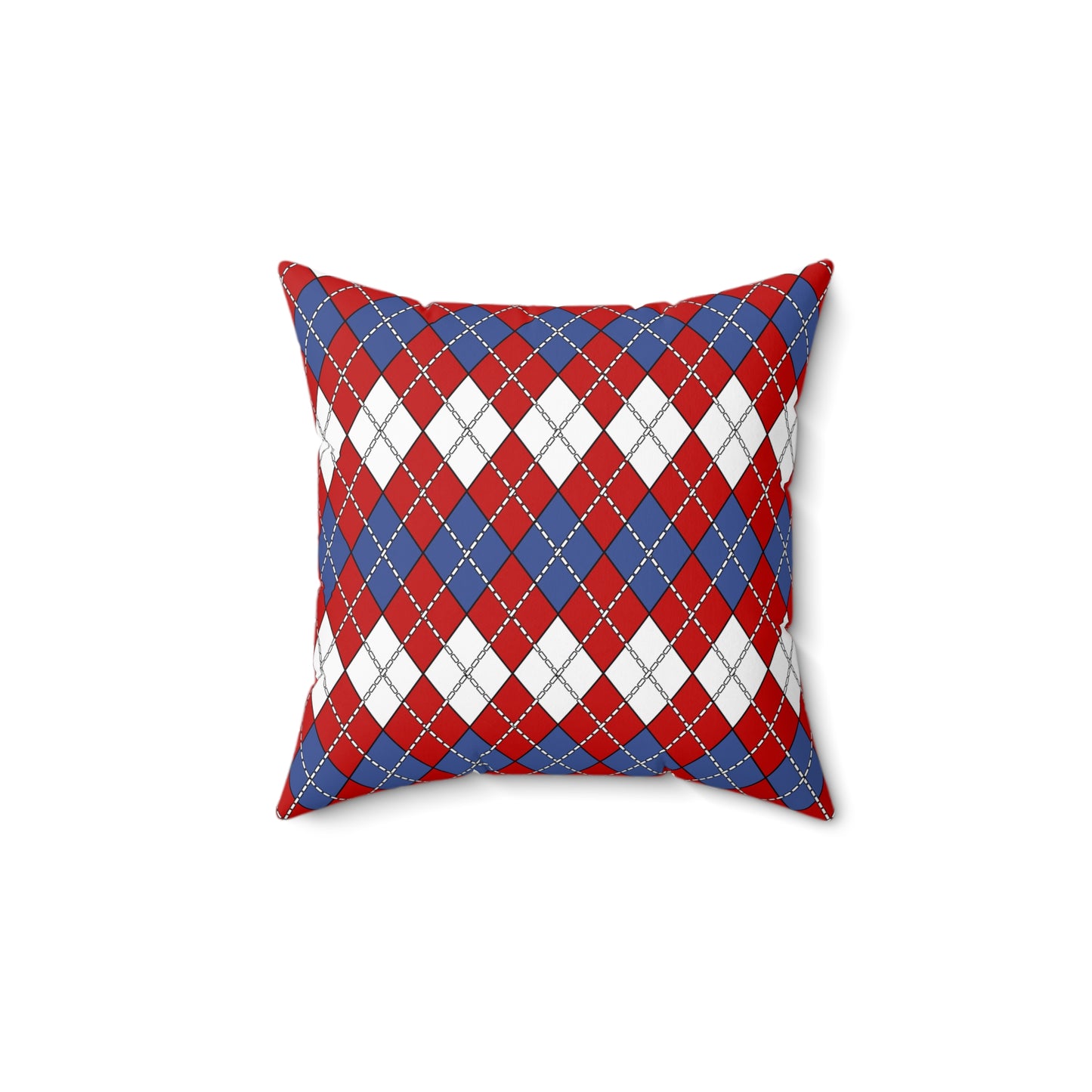 Democratic Peoples Republic Of Korea Retro Argyle Cushion Pillow