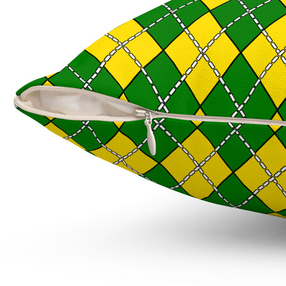 Cocos Islands Retro Argyle Cushion Pillow