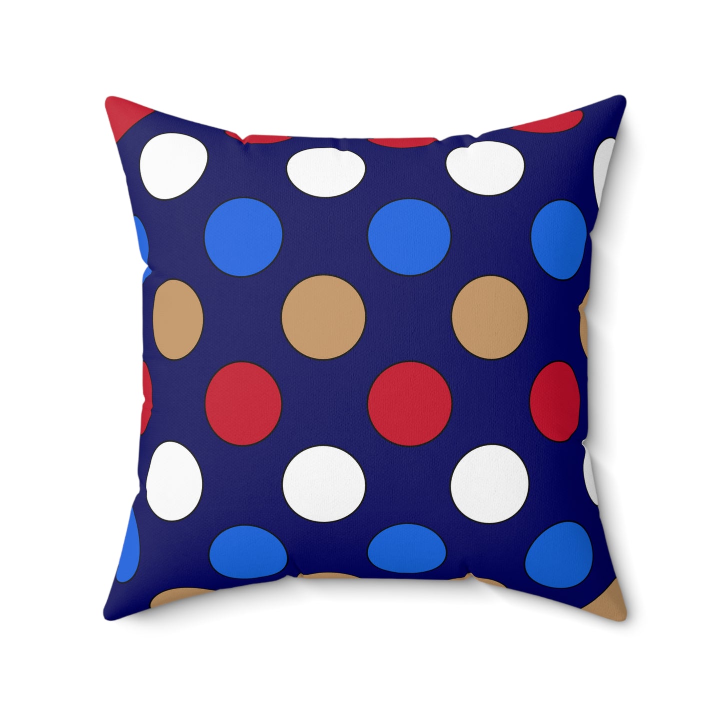 Tristan Da Cunha Retro Polka Dots Cushion Pillow