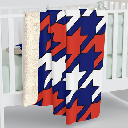 Cabo Verde Retro Houndstooth Blanket Throw