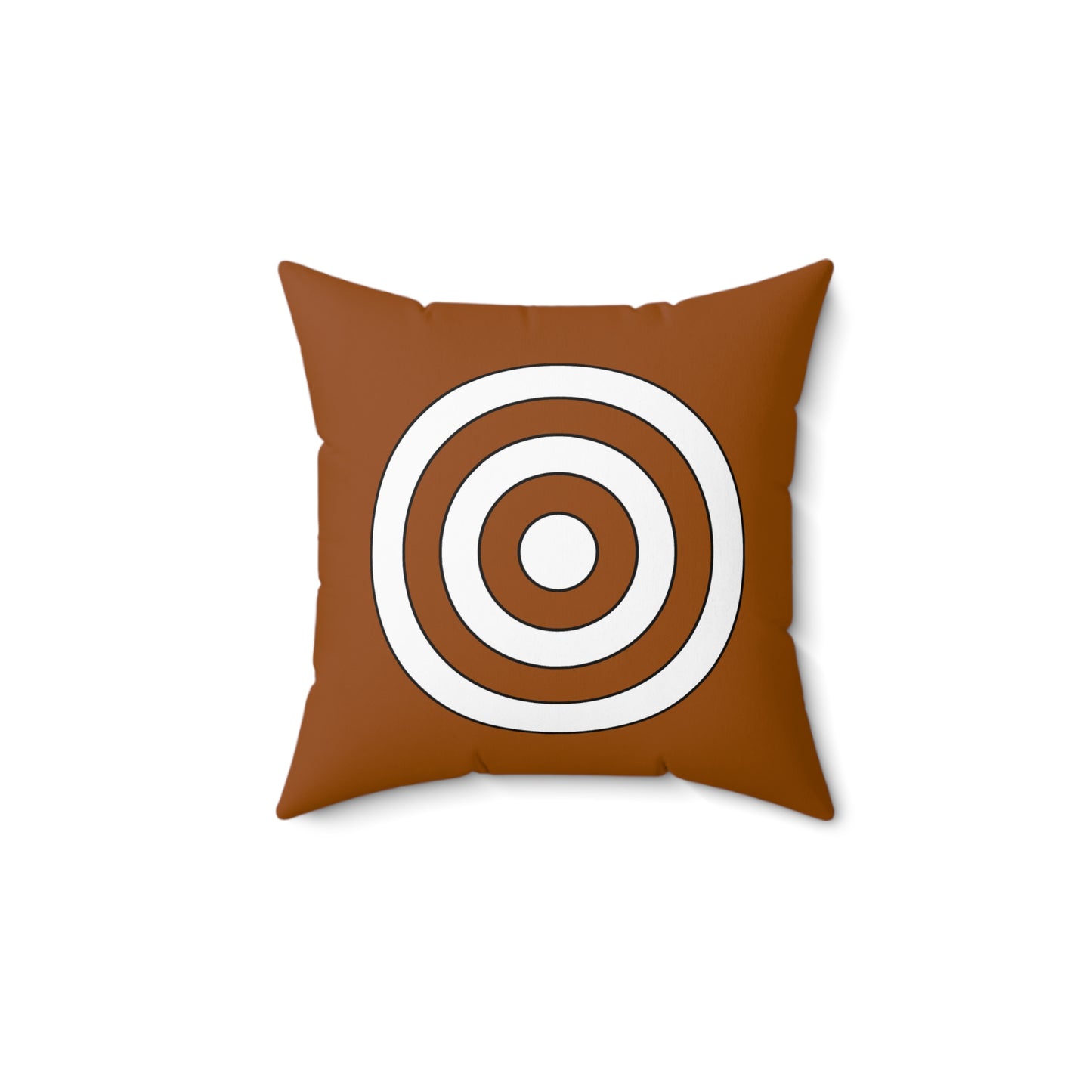 Brown, White Retro Target Cushion Pillow
