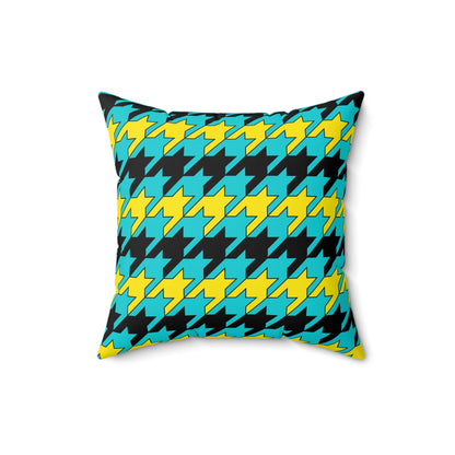 Bahamas Retro Houndstooth Cushion Pillow