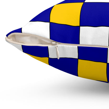 Bosnia And Herzegovina Retro Check Cushion Pillow