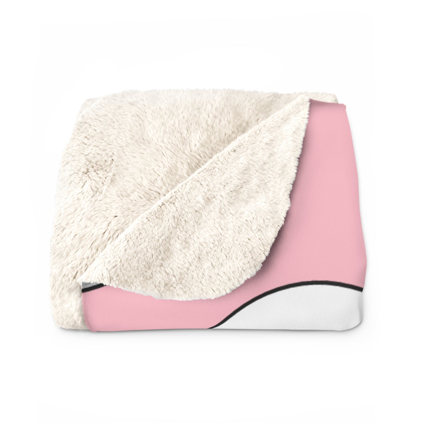 Pink, White Retro Polka Dots Blanket Throw