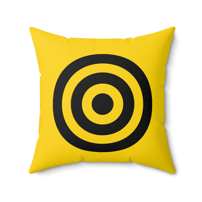 Gold, Black Retro Target Cushion Pillow