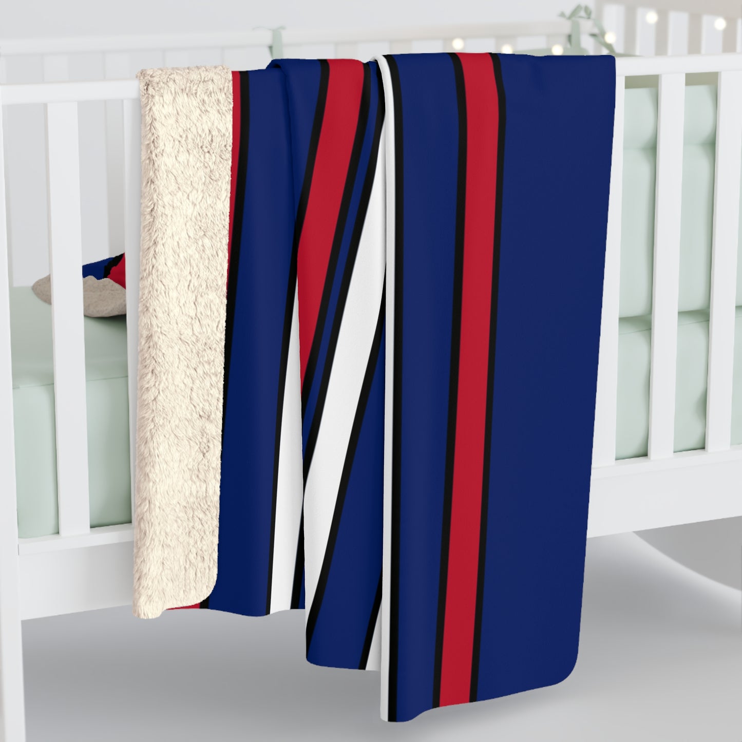 Falkland Islands Retro Stripes Blanket Throw