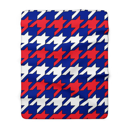 French Southern Territories Retro Houndstooth Blanket Throw