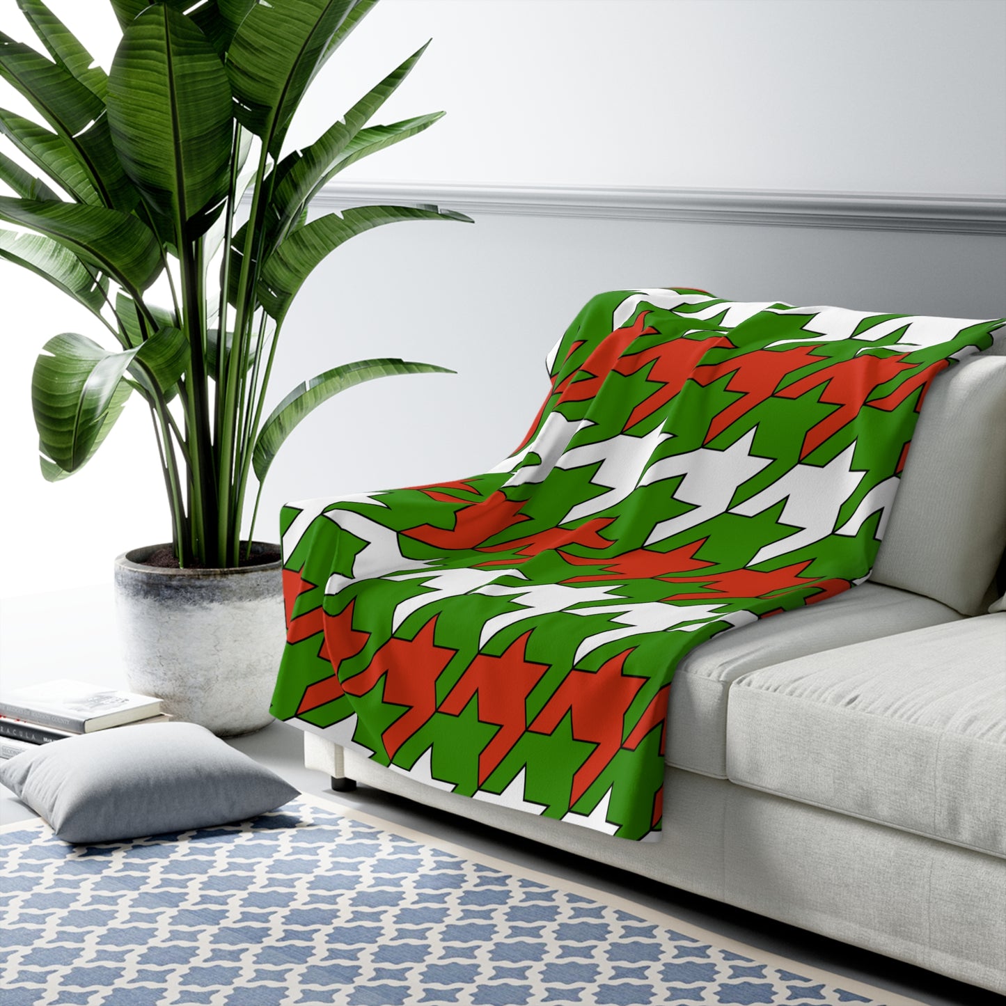 Hungary Retro Houndstooth Blanket Throw