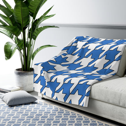 Antarctica Retro Houndstooth Blanket Throw