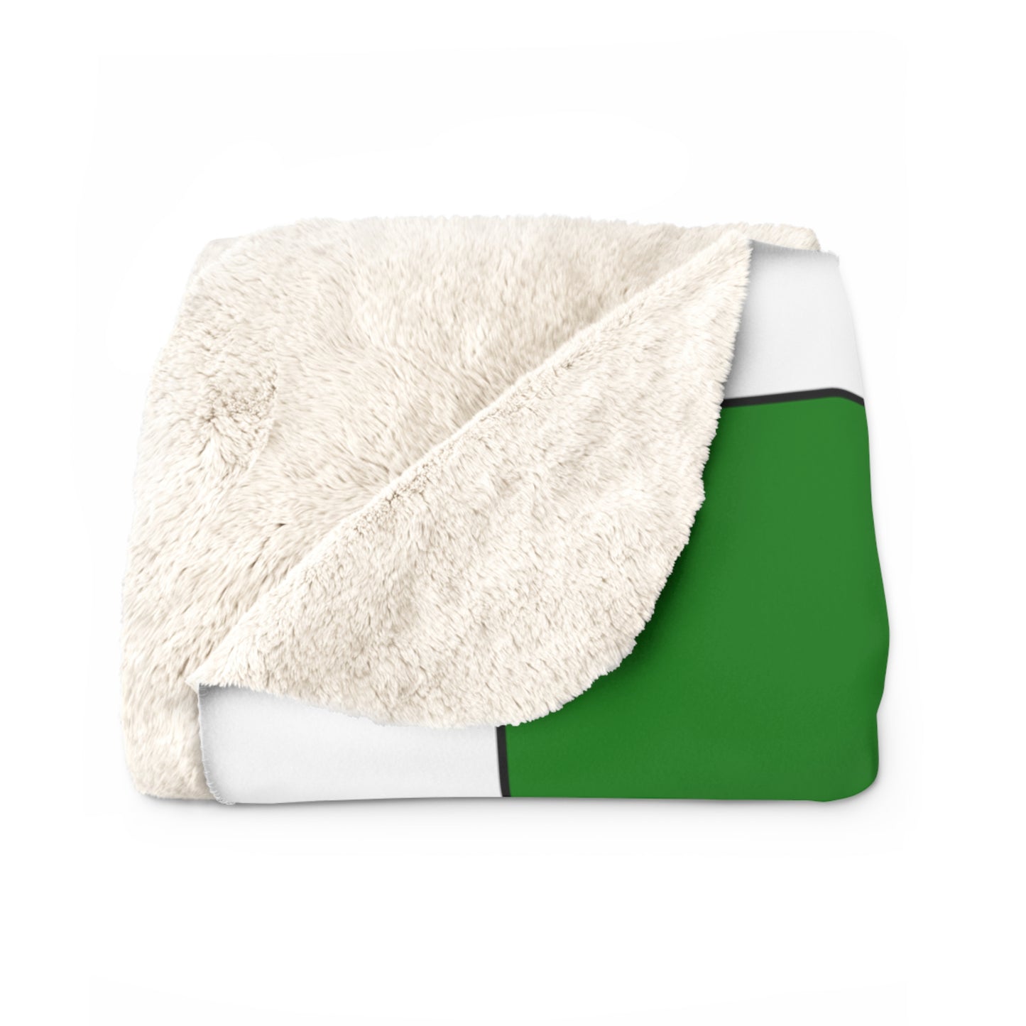 Green, White Retro Check Blanket Throw